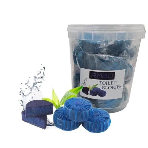 RMBO Nettoyant WC - Pack de 36 Blocs WC Eau Bleue, Blocs de Toilette Encastrés pour Réservoirs Grohe et Geberit, Action Rapide en 5 Minutes, Fraîcheur Durable de 3 Semaines par Bloc