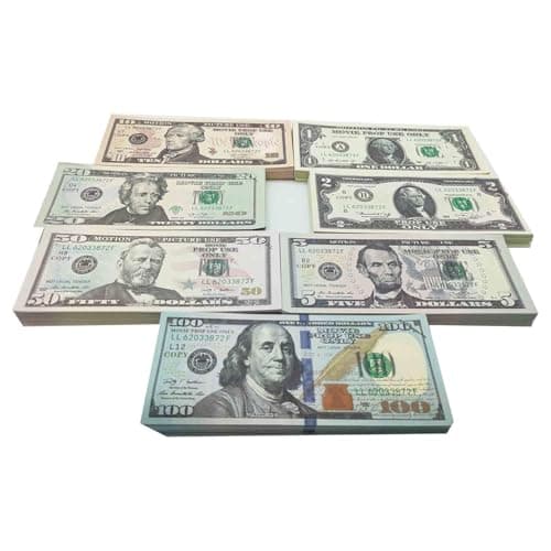 Lot de 140 billets de dollar - Copy - Faux argent de jeu - Pour enfants - Faux billets de banque - Pour les fêtes