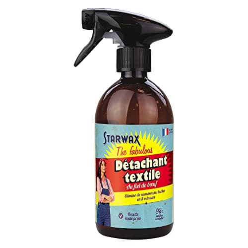 STARWAX THE FABULOUS - Spray Détachant Textile au Fiel de Bœuf prêt à l'emploi - 500ml - Elimine les Taches Tenaces (sang, vin, graisse) - 98% d'Origine Naturelle - Fabrication Française