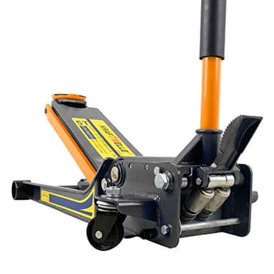 KrafTWelle Cric professionnel 5T plat bleu (profondeur d'insertion 75 mm, hauteur maximale 620 mm, capacité de charge 5000 kg