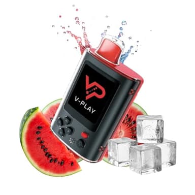 Puff V-Play - 20000 bouffées - 0% de nicotine (Pastèque Frizz) - 12 Saveurs