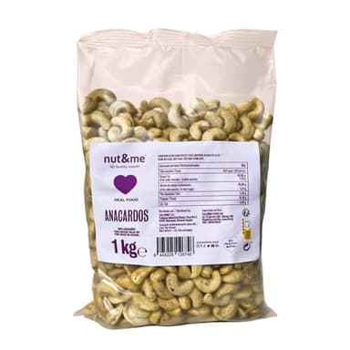 Noix de cajou naturelle 1 kg nut&me | 100% naturelle | Non salées | Crues | Keto | Non salati e naturali | vegetariano | Senza glutine | Vegano | Fonte di proteine | Fonte di fibre