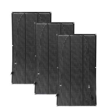 Aysolar 300W 12V Panneau Solaire Souple 3x100W ETFE Monocristallin Panneaux Solaires pour Marine, Camping-car, Camper,Bateau, Caravane, Voiture, batterie et surfaces inégales