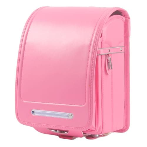 Star-Wind Ransel Randoseru Sac d'école japonais automatique pour garçons et filles Senior Cuir PU Léger Housse de pluie, rouge cerise, japonais