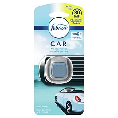 Febreze Diffuseur Désodorisant Voiture, 1 x 20g, Élimine les Odeurs et Rafraîchit L’intérieur, Envolée Marine