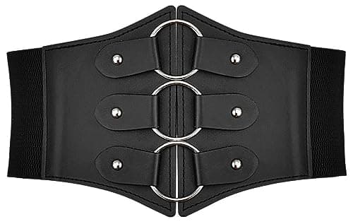 Doneboo Ceinture corset pour femme ceintures extensibles Extra larges ceintures élastiques de taille de guêpe pour Cosplay ceintures de Costume d'halloween pour les femmes Belts for Women