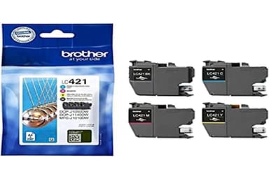 Brother LC421 Value Pack Lot de 4 Cartouches d'encre Noir/Jaune/Cyan/Magenta