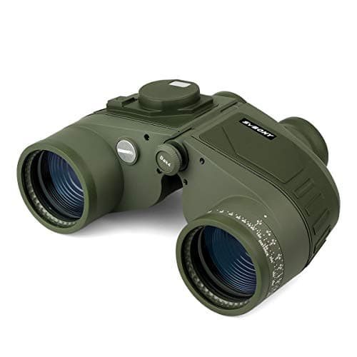 Svbony SV27 Jumelles, 7x50 Boussole Télémètre Jumelles Adultes Puissante, HD Imperméable BAK4 Prisme Jumelles pour Observation des Oiseaux, Chasse, la Navigation, la Pêche