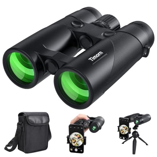 10x42 Jumelles Adultes puissante étanches: Timorn Professionnelle HD jumelle avec Sangle, Sac - Jumelles légères pour l'observation Oiseaux, Etoiles, Animaux, Safari, randonnée