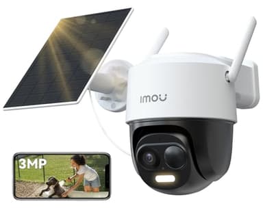 Imou 2K Caméra Surveillance WiFi Exterieure sans Fil Solaire avec Batterie 5000mAh, Caméra Solaire Exterieur 360° PTZ, 2.4GHz, Détection de Personnes/Véhicules, Vision Nocturne Couluer,IP65,Mode Privé