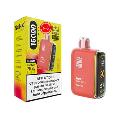 Aroma King New Nonic Galaxy Réservoir de 15000 Bouffées Saveur Pêche Givrée 20Mg Effect