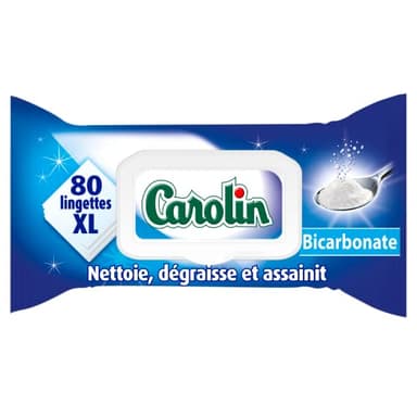 Carolin Lingettes Multi-Usages au Bicarbonate x80