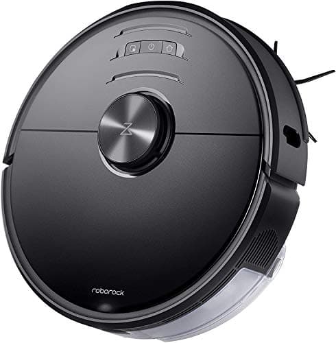 Roborock S6 MaxV robot aspirateur 2500Pa Tapis Double caméra Technologie Reactiv AI Superficie 250m² Bac 460ml Bac eau 290ml App Roborock Amazon Alexa Noir