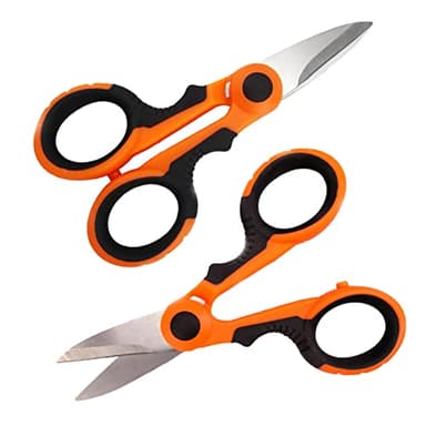 Jzhen 2pcs Ciseaux Câble Fibre Optique, Ciseaux d'électricien et Dénudeur de Câble, pour Ciseaux Électriques Multi-Usages pour Câble Électrique Coupé