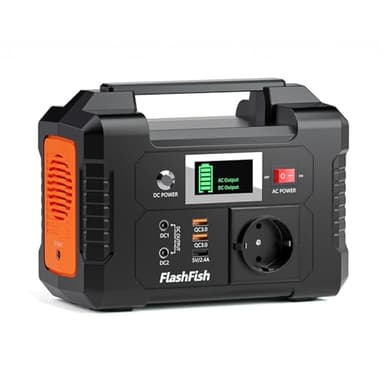 Generateur Électrique Portable 151 Wh, Générateur Solaire 200W, 40800mAh Batterie de Secours 230V, Station Électrique pour Caravanes, Garage, Jardin, Camping,balcon