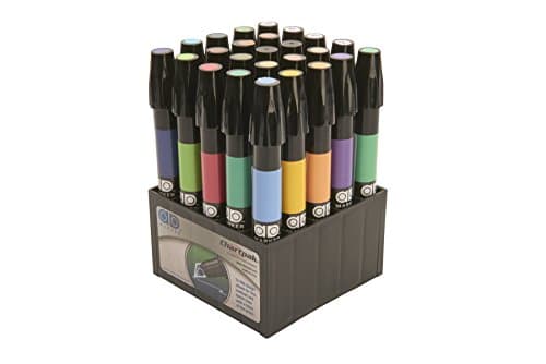 Chartpak AD marqueurs, Tri-nib, 25 assortis Couleurs du directeur artistique en Dessus de table Cube, 1 chaque (K) Cube à poser 25 Art Director Colors multicolore