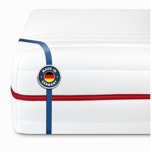 BMM Matelas 160x200 cm Classique 19, degré de dureté H5 Ultra Ferme/Matelas en Mousse Froide certifié Öko-Tex/Ergonomique, 7 Zones, épaisseur 19 cm/Matelas fabriqué en Allemagne.
