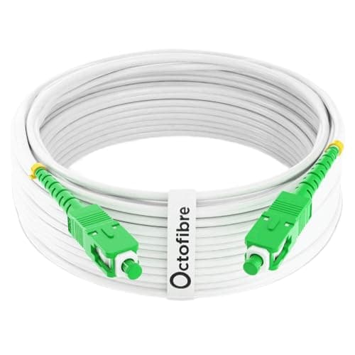 Octofibre - Câble Fibre Optique Orange SFR Bouygues - 20m - Renforcé Avec Blindage Kevlar - Rallonge/Jarretière Fibre Optique - SC APC vers SC APC - Garantie 10 Ans