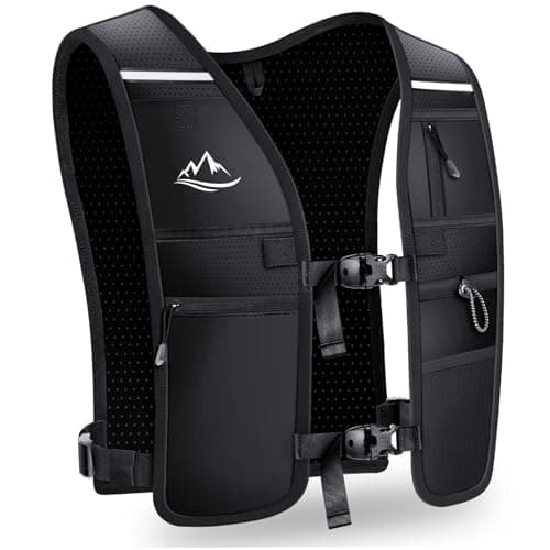 ISEYOU Sac à Dos d'Hydratation, Réfléchissant Gilet Course a Pied Femme Homme, Réglable Sac Trail Running Léger pour Marathon, VTT, Cyclisme, Randonnée, Plein Air