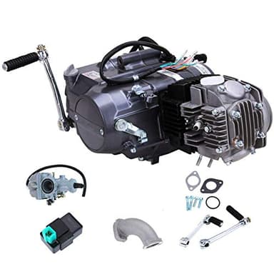 Mini moteur manuel 4 temps, 125cc Cross Carburettor 4-speed Kick Start Engine für Dirtbike, Pitbike, Pocket Bike und Quad Buggy