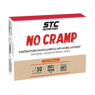 STC NUTRITION - No Cramp - Favorise la contraction musculaire - Anti-crampes & anti-acide lactique - Aide à lutter contre la fatigue - Sans Gluten - Cure 30 jours - Marque Française