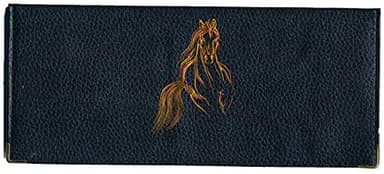 Syl'la Cheval Marron Porte Chequier Long en Cuir pour Femme Noir