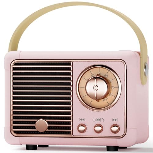 Enceinte Portable Bluetooth Cadeau Fille 10 Ans Kawaii Deco Chambre Haut-parleurs Bluetooth sans Fil Cadeau Femme Anniversaire Ado Fille et Femme Ideal Décoration Maison Chambre Bureau (Rose)