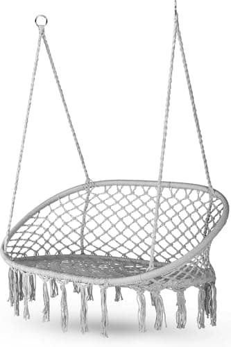 Outtec Fauteuil Suspendu Double Boho, Chaise Suspendue Exterieur, Fauteuil Suspendu 2 Personnes, Chaise hamac Suspendu Interieur