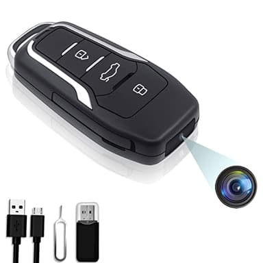 Camera Espion de Voiture, 64GB Caméra Cachée 1080P avec Enregistrement Vidéo et Audio, Détection de Mouvement, 8 Heures d'Autonomie de Batterie, 64GB