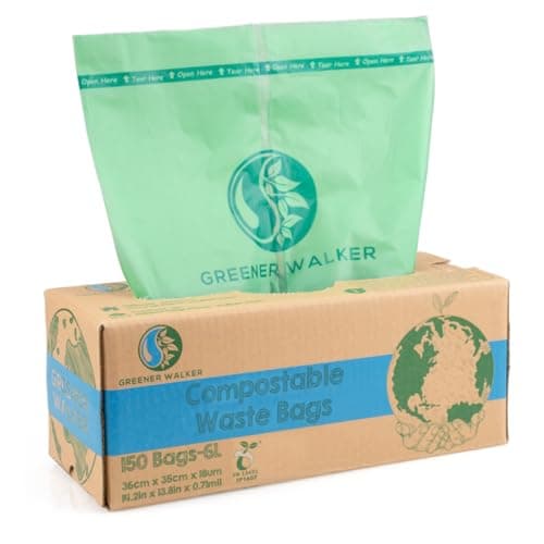 Greener Walker 100% compostable 6L Poubelle les aliments cuisine Waste Bags-150 sacs