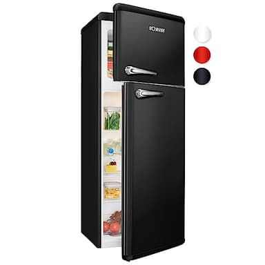 Bomann DTR 353 réfrigérateur-congélateur Autoportante 208 L E Noir, Argent