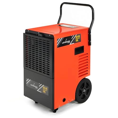 LEHMANN LTODH-0950 GO-BI Déshumidificateur Professionnel | Puissance de déshumidification jusqu'à 50 l/jour | Déshumidificateur industriel | Convient pour les pièces et les caves jusqu'à 120 m²