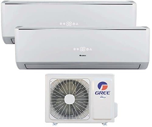 Gree Lomo Inverter Climatiseur Multi Split 12000 + 12000 BTU A++ / A+ 2 Télécommandes Infrarouges avec Affichage LCD Compresseur à Inverseur
