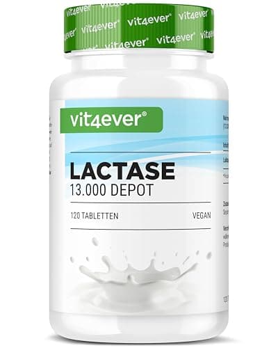 Lactase 13.000 Depot - 120 comprimés à libération prolongée (Sepismart® Slow Release) - Hautement dosé avec 13.000 unités FCC - En cas d'intolérance au lactose + intolérance au lait