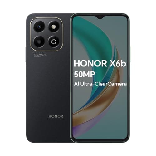 HONOR X6b 4G Smartphone 4Go 128Go, 6.56" 90Hz TFTLCD, 5200mAh Batterie, 50MP Appareil Photo Principal, Android 14, Dual Sim, NFC, Noir