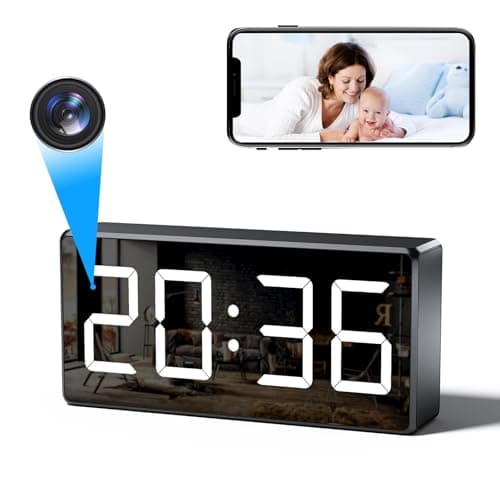 4K HD Camera Espion Sans Fil Wifi Avec 170 Grand Angle Caméra de Surveillance Wifi Interieur Alarme Maison Sans Fil Avec Camera Infrarouge Streaming Wifi a Distance Discrete Detecteur de Mouvement