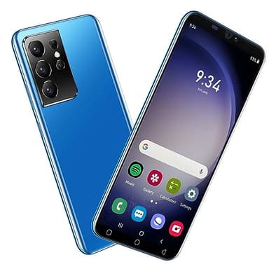 McMgc Téléphone Pas Cher, Écran IPS de 5,0 Pouces, 16 Go, Extensible jusqu'à 128 Go, Android 9.0, Double SIM et Double Appareil Photo, Support Bluetooth, WiFi, GPS 3G Smartphone (S21U-Blue)