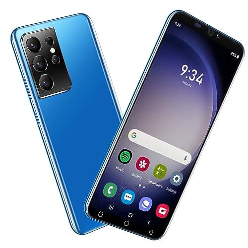 McMgc Téléphone Pas Cher, Écran IPS de 5,0 Pouces, 16 Go, Extensible jusqu'à 128 Go, Android 9.0, Double SIM et Double Appareil Photo, Support Bluetooth, WiFi, GPS 3G Smartphone (S21U-Blue)