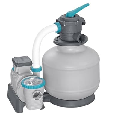 Bestway Pompe de Filtration à Sable pour Piscine Hors Sol 11 355 L - 62 cm x 48,5 cm x 67 cm - Gris/Vert