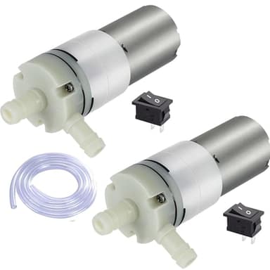 RUNCCI-YUN 2Pcs Mini Pompe 12v,370 DC 12V Pompe à Vide électrique,Pompe à Eau à Membrane 12V Pompe auto-amorçante Micro Mini Pompe à Eau Electrique pour Machine à thé AquariumWater Cooling