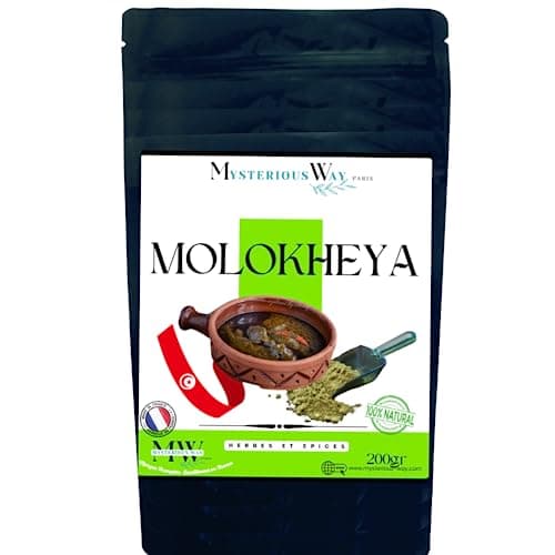 Molokheya en poudre 200gr - spécialité tunisienne Mloukhiya moulue corète potagère sèche 100% naturelle plante aromatique épices tunisie moulokhiya moulu