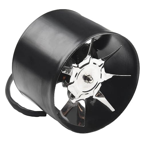 Ventilateur extracteur de fumée 100 mm - 140 m³/h - Silencieux - Pour intérieur et intérieur - Noir