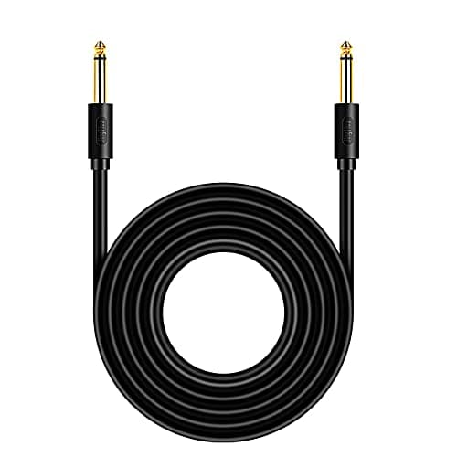Câble Jack professionnel 3M,Cable Jack Guitare Cable Jack 6.35 mm mâle vers 6.35 mm mâle pour guitare électrique pour connecter des instruments de musique,basses électriques,mélangeurs,guitares etc.