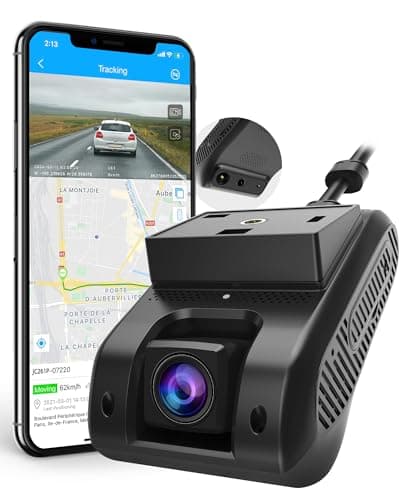 ADAS Dashcam Voiture WiFi 4G Avant et Intérieur Camera Embarquée Voiture, Moniteur à Distance, Dash Cam avec GPS, Enregistrement en Boucle, Vision Nocturne, Capteur G, SOS - JC261P