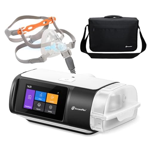 SECURE PLUS BreathSecure 3.0 Auto CPAP, Machine de Pression Positive Continue avec Masque Facial Complet, WiFi et Écran Tactile, Kit de Voyage