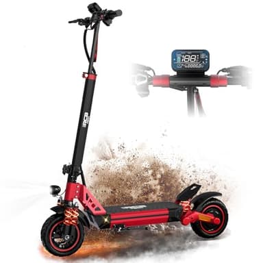 RCB RE24 Trottinette électrique Adulte, Motor 800W, Jusqu'à 25 km/h, Autonomie 60KM, Pneus Antidéflagrant 10'', Contrôle APP, Pliable Scooter électrique, Double Frein, Double Amortisseur