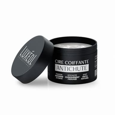 LUXEOL - Cire Coiffante Antichute - Réduit La Chute De Cheveux de 33%* - Fixation Moyenne À Forte - 96% Ingrédients Origine Naturelle - Effet Mat & Naturel - Sans Silicones - Fabriqué En France - 50ml