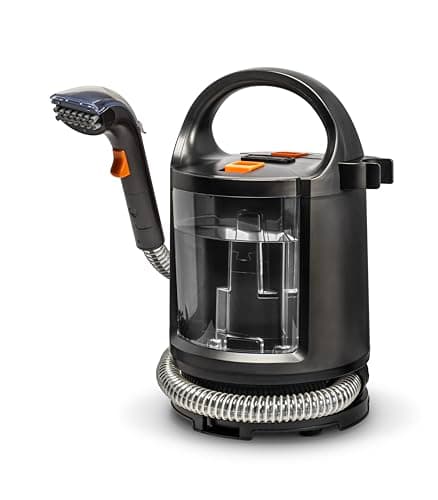 Shampouineuse 400W avec pulvérisateur - Nettoyeur textile à main avec réservoir, injecteur extracteur, détacheur laveur, aspire et nettoie canapés, tissus, moquettes, sièges auto, tapis, câble 5m