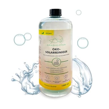 GRASHÜPFER® Nettoyant écologique solaire et photovoltaïque concentré 1000 ml – Nettoyant spécial pour centrale de balcon, installation solaire, panneau solaire, système photovoltaïque, installation PV