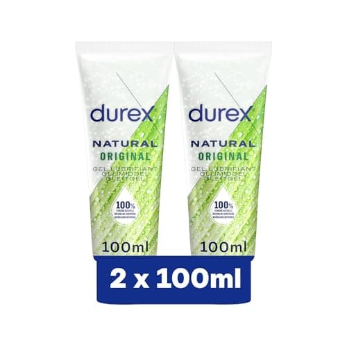 Durex Gels Lubrifiants Naturels Hydratants - Base Eau Original - Lot de 2 x 100 ml